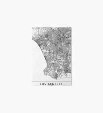 Los Angeles White Map Art Board