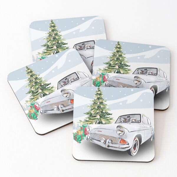 Item preview, Classic British car winter Christmas design designed and sold by WheresTheTShirt.