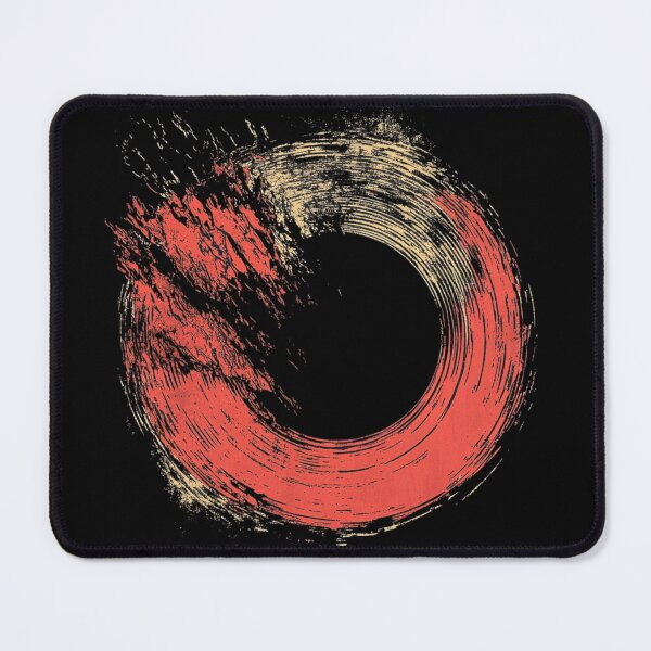 Item preview, Red Ring Revolution: A Grunge Art Circular Chaos designed and sold by MOONE FLOWER.