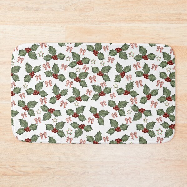Item preview, Christmas candy cane coquette bow, candy star and cherry plant pattern designed and sold by shazdesign24.