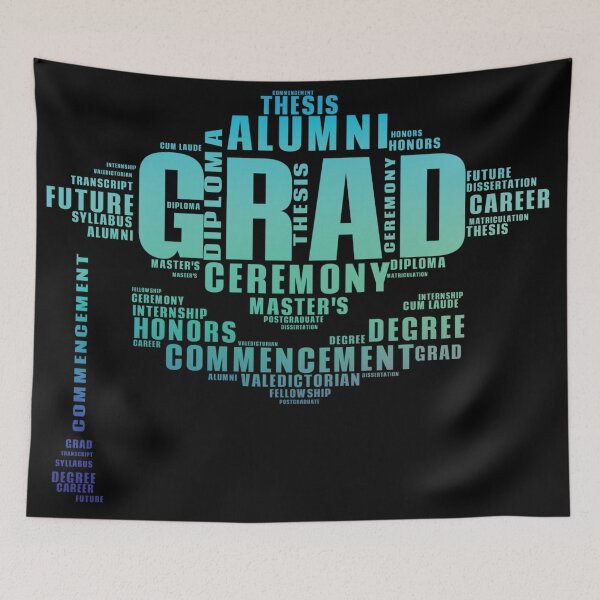Item preview, Grad Word Cloud designed and sold by MarblesManaged.