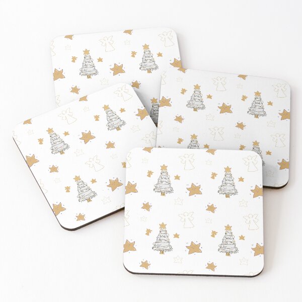 Item preview, Golden Christmas Stars and Silver tree  designed and sold by Krissys-Art.