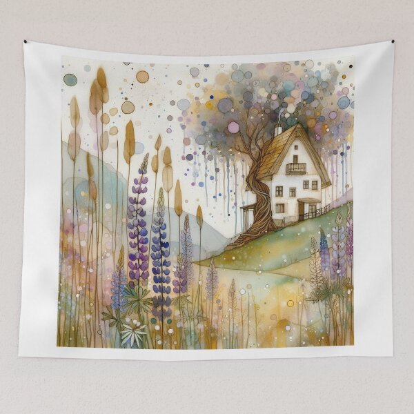 Item preview, Whimsical Cottage by Watercolor designed and sold by Beyondnote-Art.
