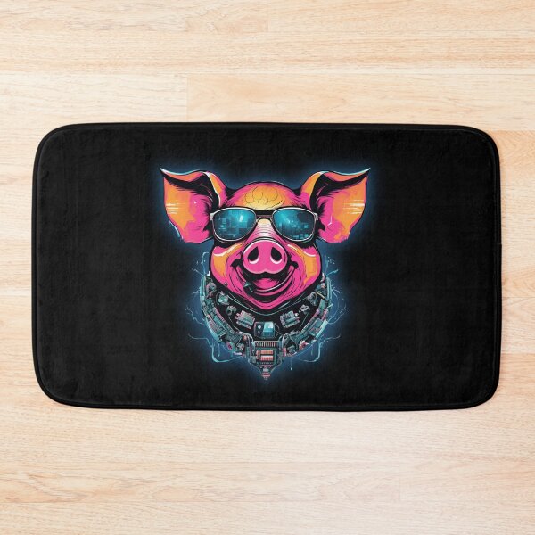 Item preview, Robotic, cute piglet, wearing sunglasses, happiness  designed and sold by DONandEK.