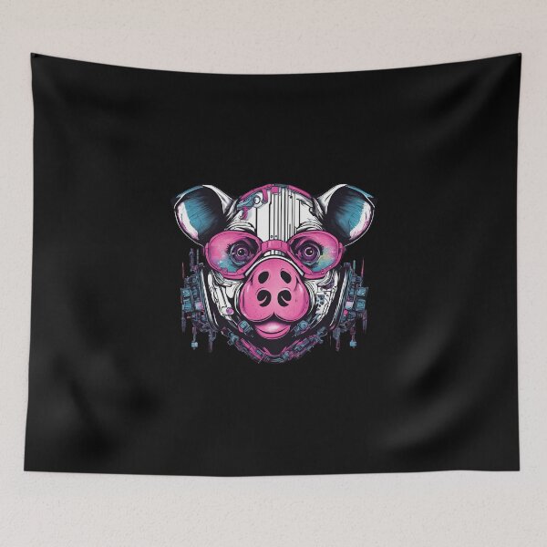Item preview, Robotic, cute piglet, wearing sunglasses, happiness  designed and sold by DONandEK.