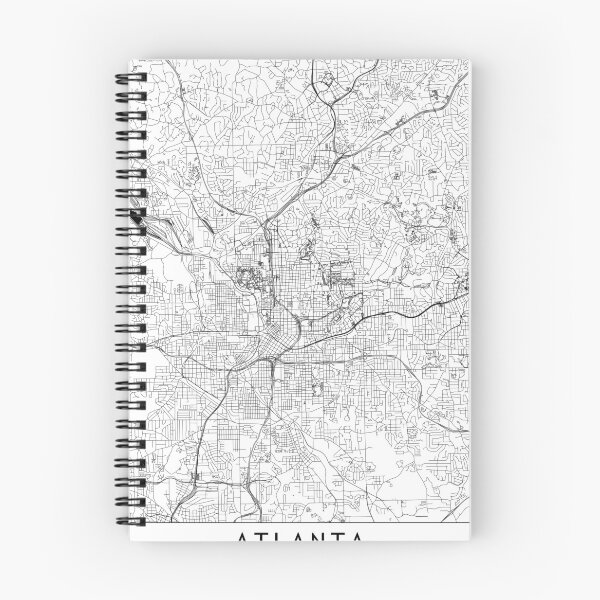 Item preview, Atlanta White Map designed and sold by multiplicitymap.