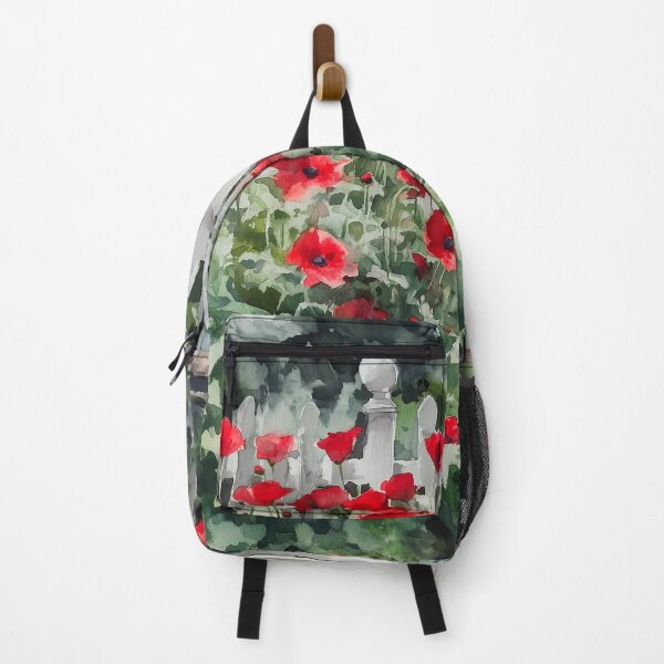 Item preview, Red Oriental Poppies in a Country Garden designed and sold by laurashawart.
