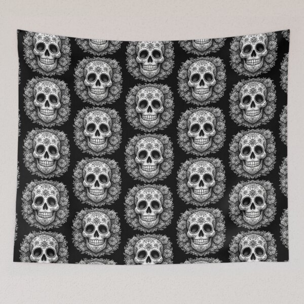 Item preview, Día De Los Muertos Skull designed and sold by UmbraDesigns.