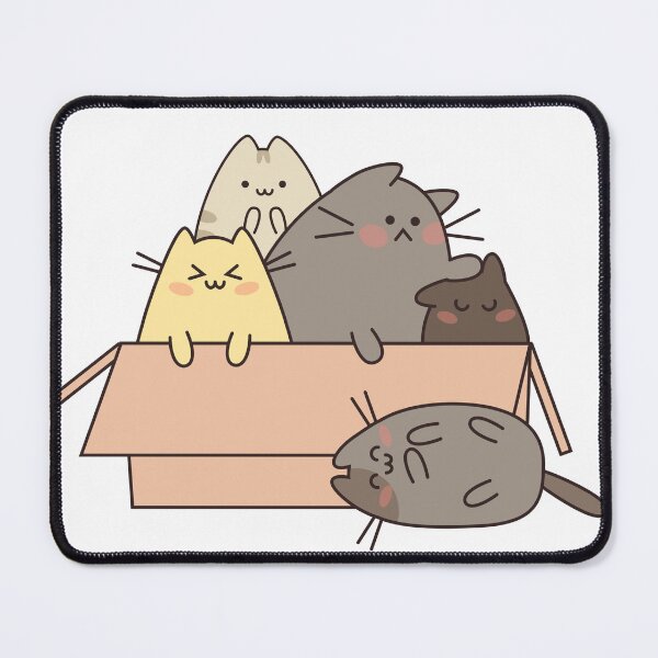 Item preview, Cat in box Cute  Meme designed and sold by Playful Strokes pom@pom.