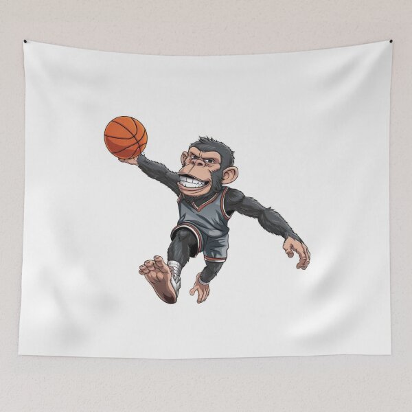 Item preview, Basket Balling Ape, Basketball, Slam dunk, Dunk, monkey, funnyfits70, Humor, Funny, retro, vintage, funny quotes, animal humor, designed and sold by FunnyFits70.