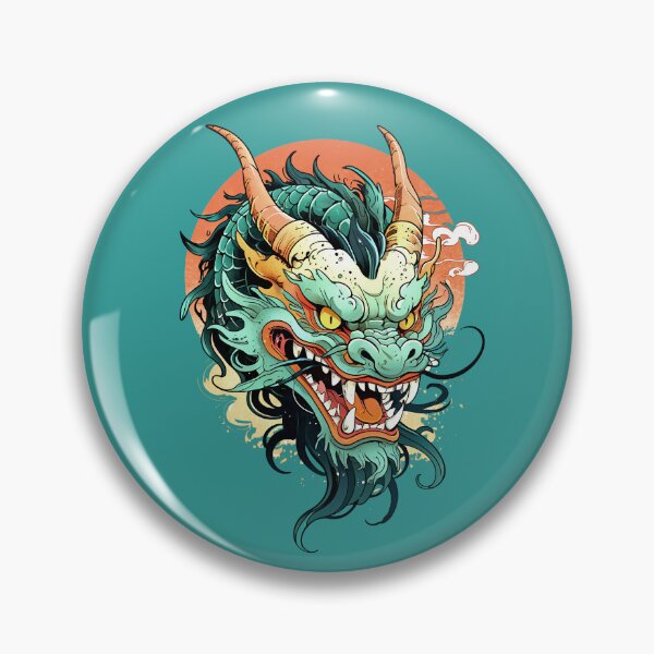 Item preview, japanese dragon head designed and sold by illustroken.