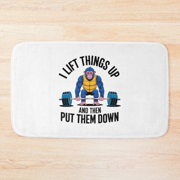 Item preview, Weight lifting, Ape, gym rat, monkey, funnyfits70, Humor, Funny, retro, vintage, funny quotes, animal humor, designed and sold by FunnyFits70.