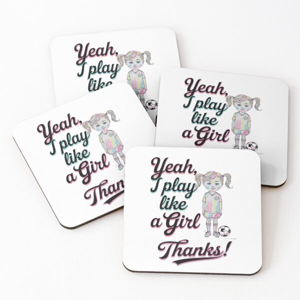 Item preview, Play like a girl, Soccer, football, funnyfits70, Humor, Funny, retro, vintage, funny quotes, animal humor, designed and sold by FunnyFits70.