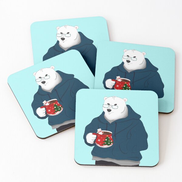 Item preview, Christmas cocoa Polar bear with hoodie designed and sold by Bella-Illust.