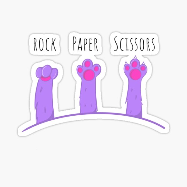 Item preview, Playful Cat Paws: Rock Paper Scissors designed and sold by Cat N' Doodles.