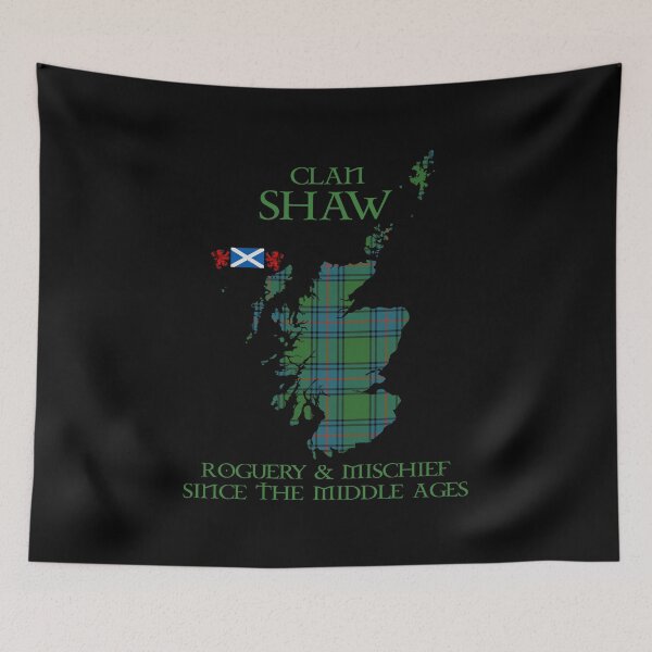 Item preview, Clan Shaw tartan Scotland map Saltire flag and lion rampant scottish designed and sold by Clan1093.