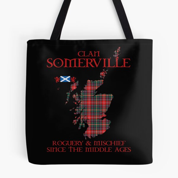 Artikelvorschau, Clan Somerville Tartan Schottland Karte Andreaskreuz Flagge und Löwe grassierend schottischen entworfen und verkauft von Clan1093.
