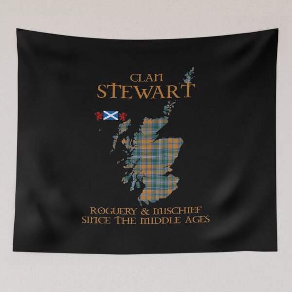 Item preview, Clan Stewart Artifact tartan Scotland map Saltire flag and lion rampant scottish designed and sold by Clan1093.