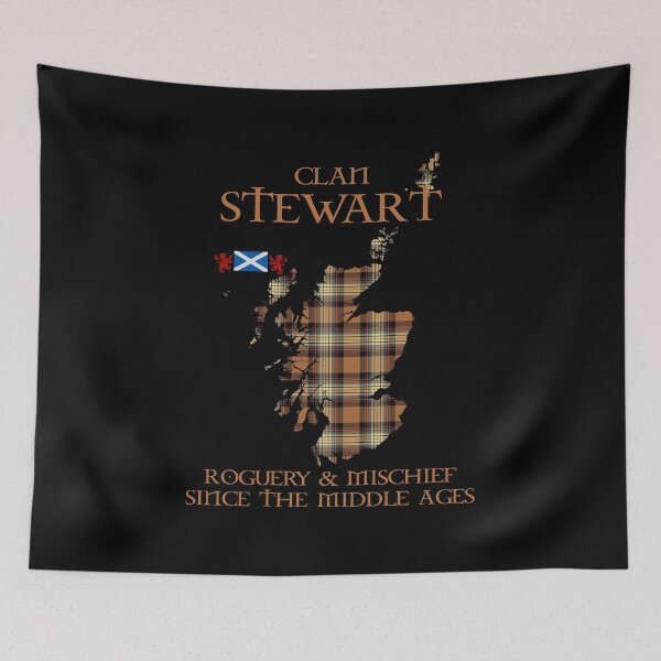 Item preview, Clan Stewart Campbell tartan Scotland map Saltire flag and lion rampant scottish designed and sold by Clan1093.