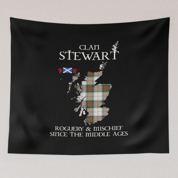 Item preview, Clan Stewart Victoria tartan Scotland map Saltire flag and lion rampant scottish designed and sold by Clan1093.
