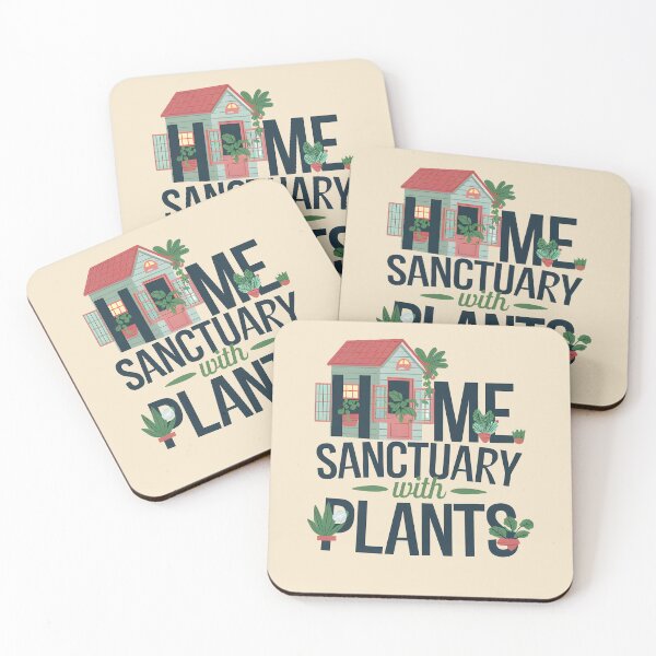 Item preview, Home sanctuary with plants designed and sold by FriendlyLlama.