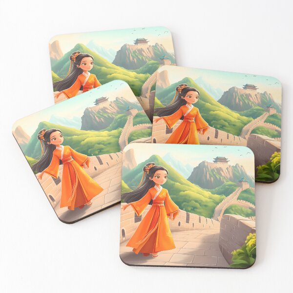 Item preview, Girl walks peacefully on the Great Wall of China. designed and sold by Artessie.
