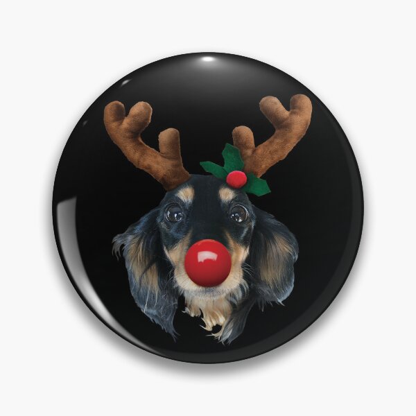 Item preview, Dachshund Christmas Reindeer Delight designed and sold by GlitterChimp.
