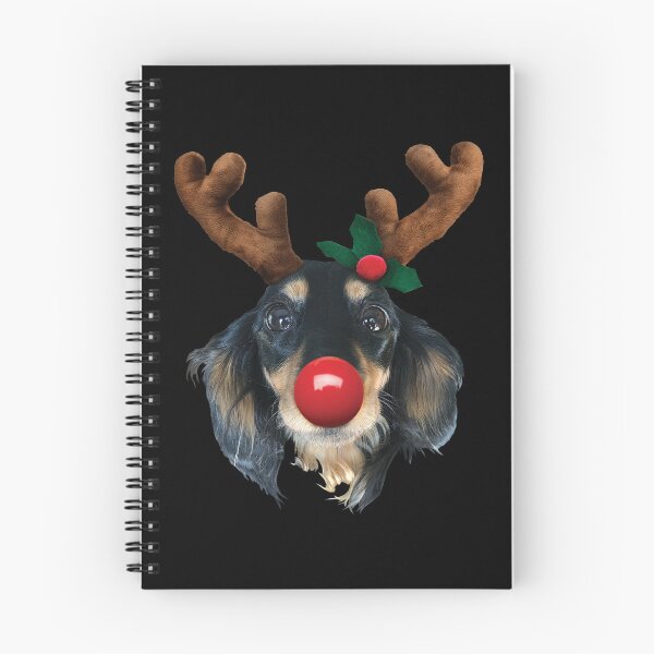 Item preview, Dachshund Christmas Reindeer Delight designed and sold by GlitterChimp.