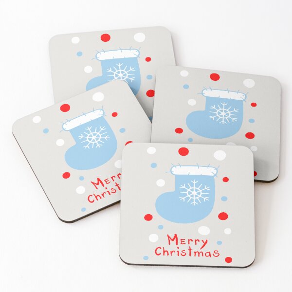 Item preview, Blue Christmas stockings with snowflake. Wintertime greetings. designed and sold by ArchiTania Studio.