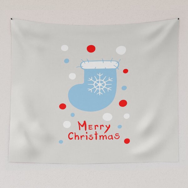 Item preview, Blue Christmas stockings with snowflake. Wintertime greetings. designed and sold by ArchiTania Studio.
