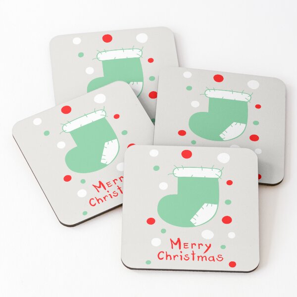 Item preview, Green Christmas stocking. Wintertime greetings. designed and sold by ArchiTania Studio.
