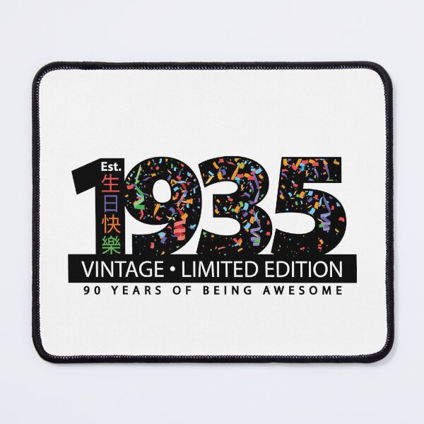 Item preview, Happy 90th Est. 1935 Vintage Limited Edition 90 Years of Being Awesome  designed and sold by PCStudio57.
