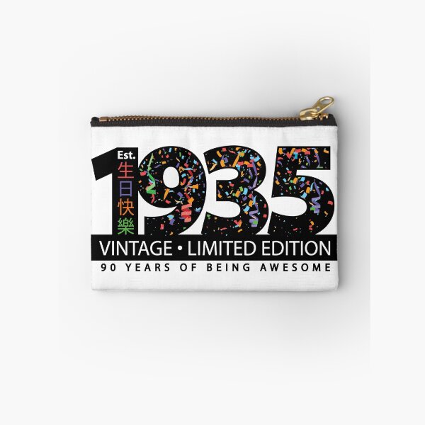 Item preview, Happy 90th Est. 1935 Vintage Limited Edition 90 Years of Being Awesome  designed and sold by PCStudio57.