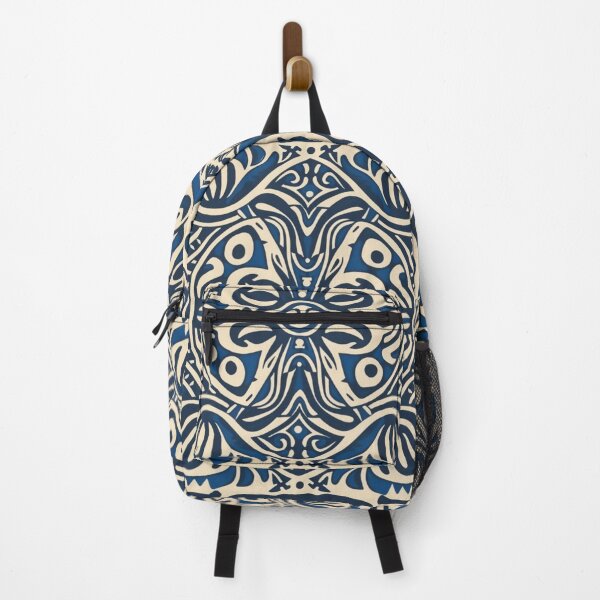 Item preview, Kowhaiwhai Miki (Blue And Beige) Pattern designed and sold by GrinGalore.