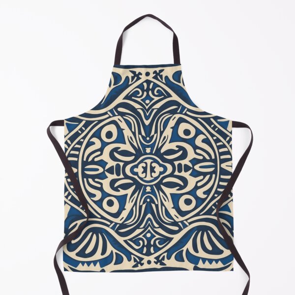 Item preview, Kowhaiwhai Miki (Blue And Beige) Pattern designed and sold by GrinGalore.