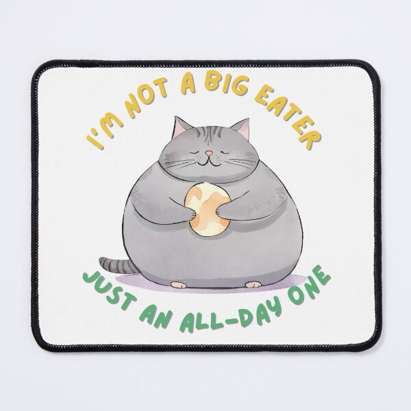 Item preview, I'm not fat, I'm fluffy, a fat cat who doesn't know he's fat. designed and sold by Vibes-vintage.