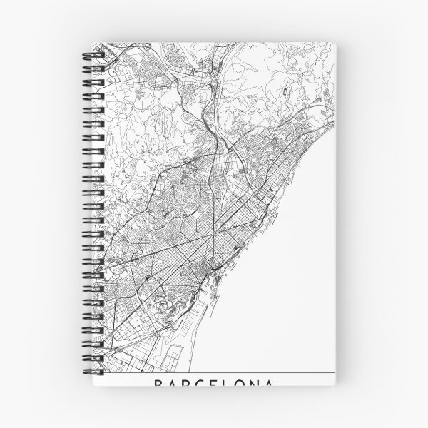 Item preview, Barcelona White Map designed and sold by multiplicitymap.