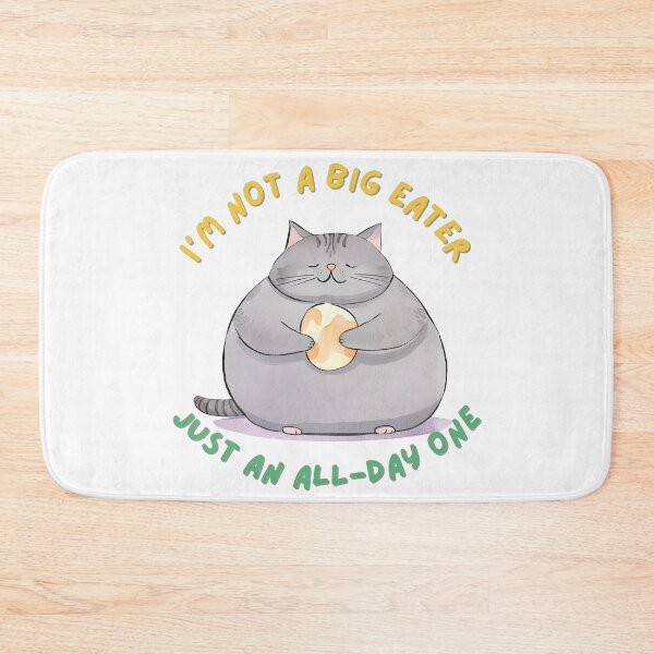 Item preview, I'm not fat, I'm fluffy, a fat cat who doesn't know he's fat. designed and sold by Vibes-vintage.