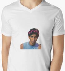 Junger Ralph Macchio T-Shirt mit V-Ausschnitt