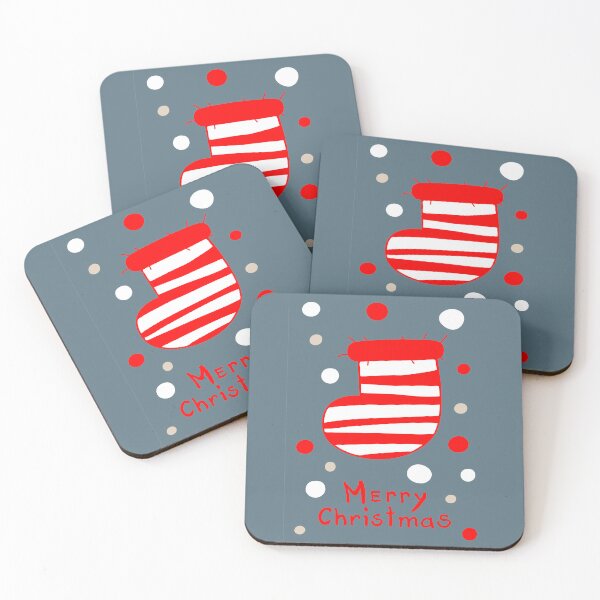 Item preview, Striped red and white Christmas stocking. Wintertime greetings. designed and sold by ArchiTania Studio.