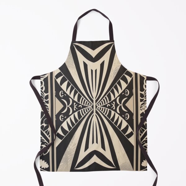 Item preview, Kowhaiwhai Miki (Black And Beige) Pattern designed and sold by GrinGalore.