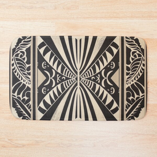 Item preview, Kowhaiwhai Miki (Black And Beige) Pattern designed and sold by GrinGalore.