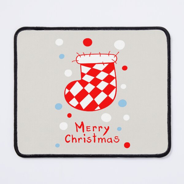 Item preview, Checkered red and white Christmas stocking. Wintertime greetings. designed and sold by ArchiTania Studio.