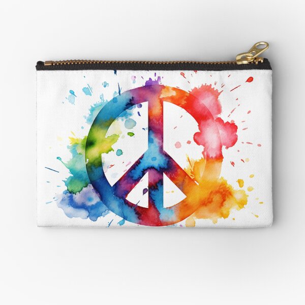 Item preview, Watercolor painting of the symbol of peace, peace sign designed and sold by Happy Shop.