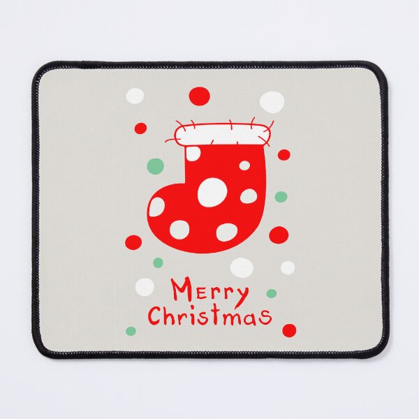 Item preview, Red Christmas stocking with white polka dots designed and sold by ArchiTania Studio.