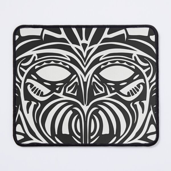 Item preview, Kowhaiwhai Miki (Black And White) Mask Snake Pattern designed and sold by GrinGalore.