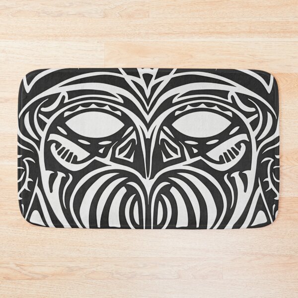 Item preview, Kowhaiwhai Miki (Black And White) Mask Snake Pattern designed and sold by GrinGalore.