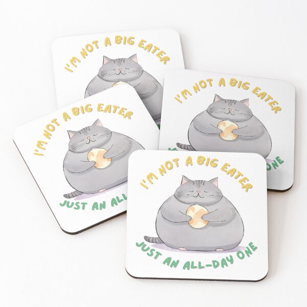 Item preview, I'm not fat, I'm fluffy, a fat cat who doesn't know he's fat. designed and sold by Vibes-vintage.