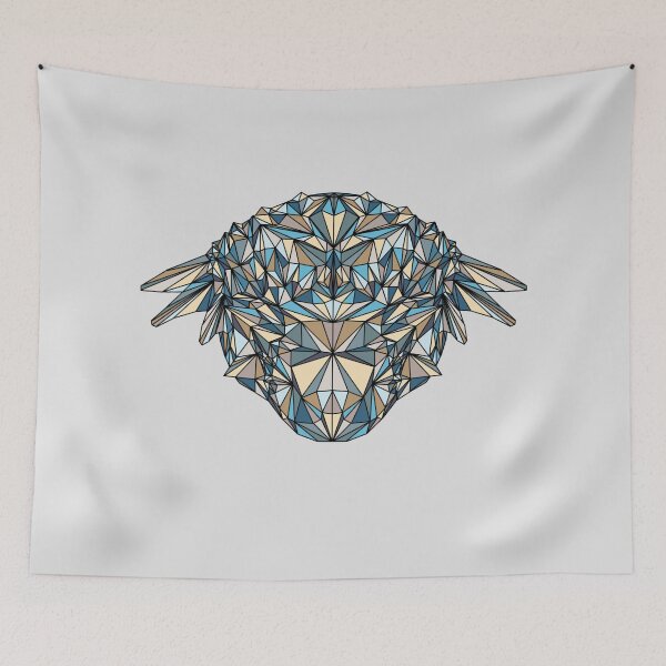 Item preview, Geometric Dinosaur - Ankylosaurus - Light Blue and Cream Tones designed and sold by YaraCreatyque.