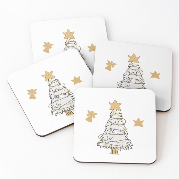 Item preview, Silver and Gold Christmas tree Stars and Angel designed and sold by Krissys-Art.